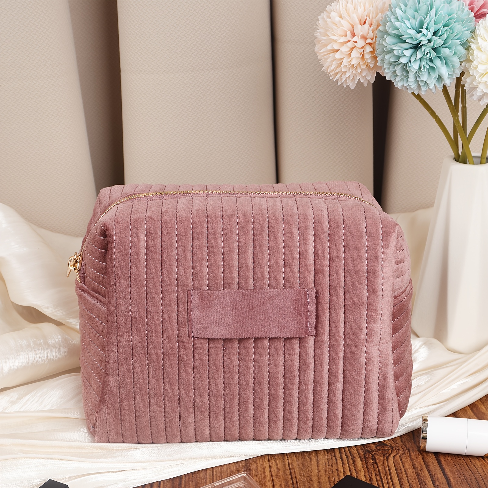 TEMU Beauty case personalizzato con , beauty case in velluto/sacchetto portaoggetti per cosmetici, regalo personalizzato per , , beauty case da