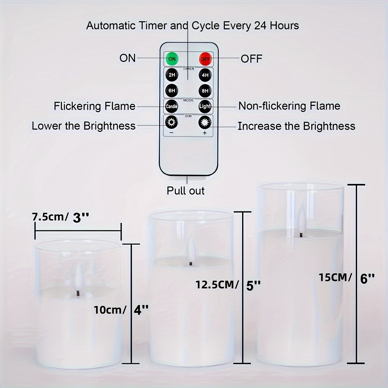Valentine's Day Remote Control Battery-Powered Electronic Candles