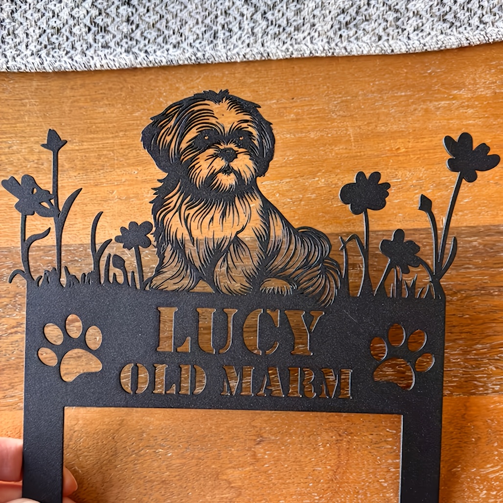 Personalized Dog Memorial Garden Stake Metal Outdoor Headstone Plaque