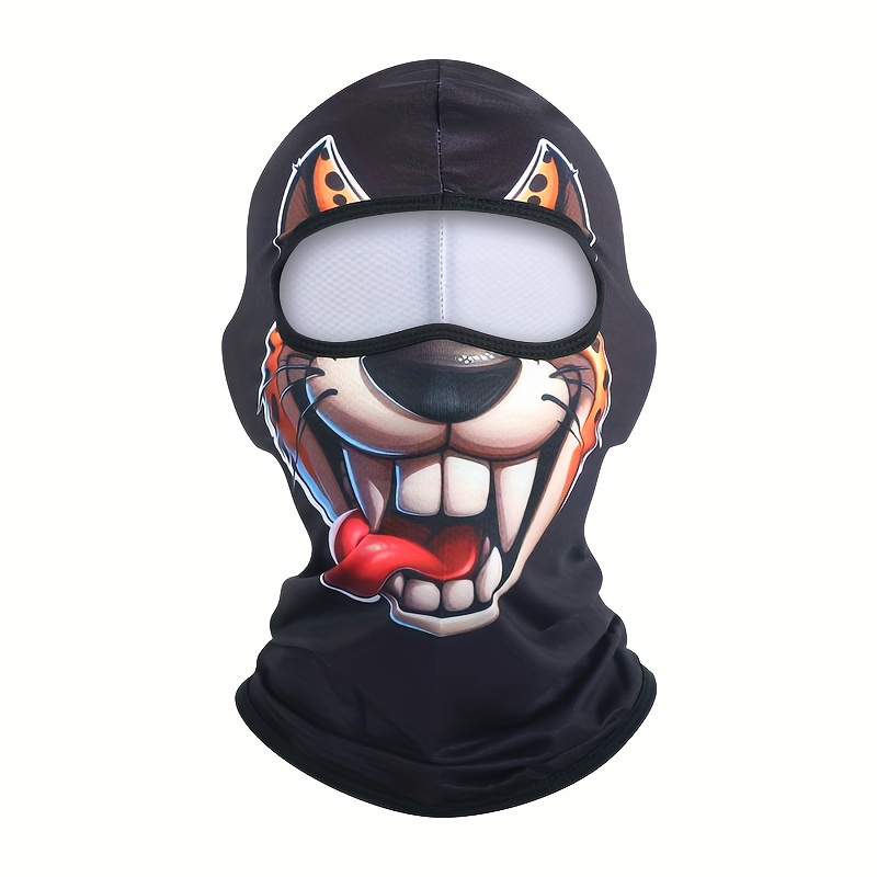 Image of A Lightweight And Breathable Full-face Mask With A Cute Animal Design, Suitable For Men And Women, Perfect For Parties And Outdoor Sports, Featuring Moisture-wicking And Quick-drying
