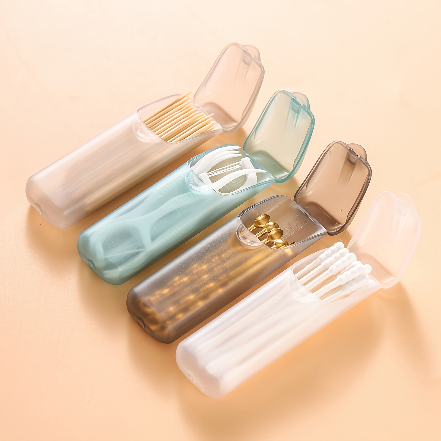 Image of Random Compact Storage Box For Toothpick Floss, Ideal For Travel And Organizing Small Items Like Medicine