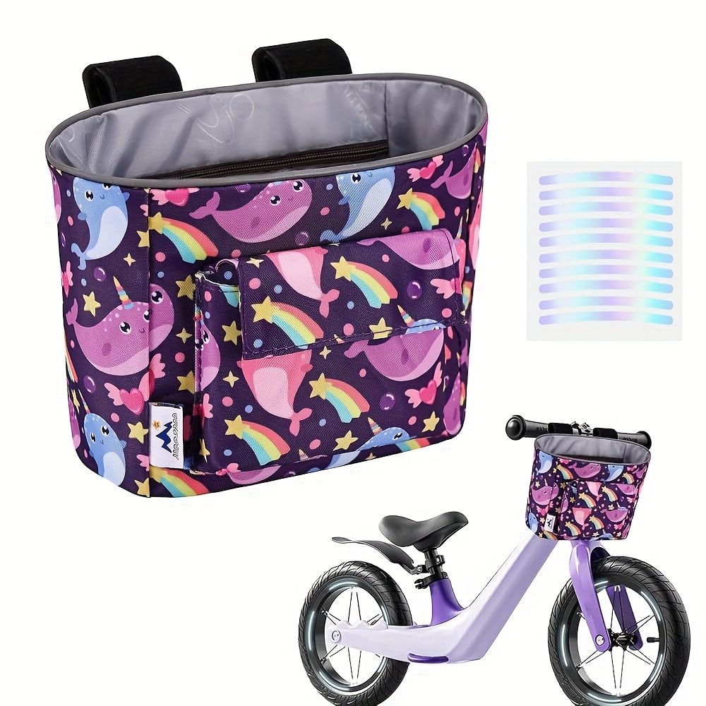 Image of Local Lion Bicycle Basket, Bicycle Handle Bag, Bicycle Basket, Suitable For Balance Bikes, Bicycles, Tricycles, Thickened Bicycle Front Pocket, Luggage Bag, Local Warehouse