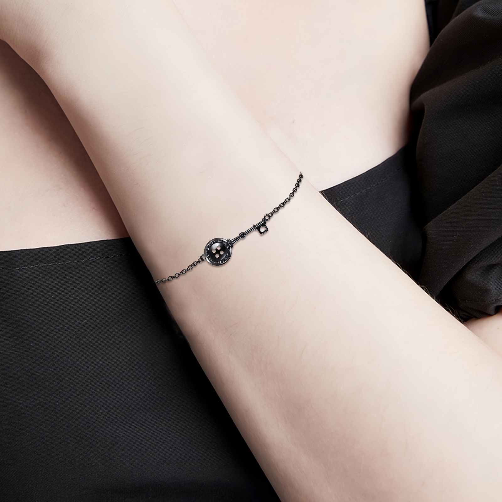 Sterling Silver Key Charm Bracelet for Women