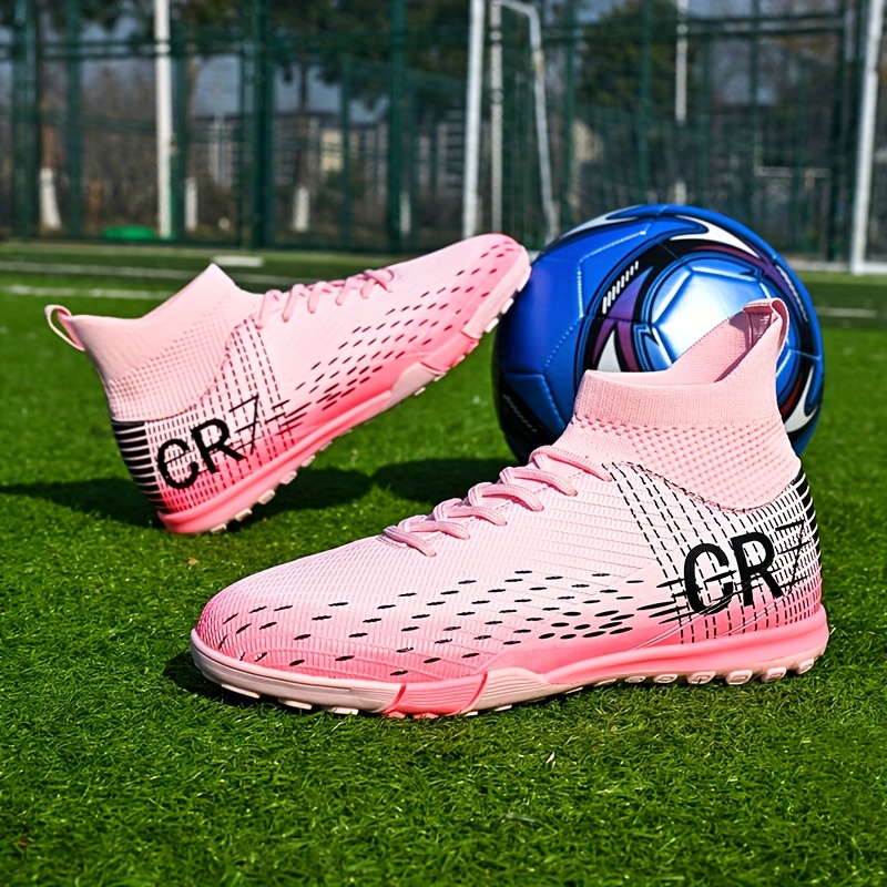 Pink 2018 Best Soccer Cleats CR7 Football Boots Black Green High