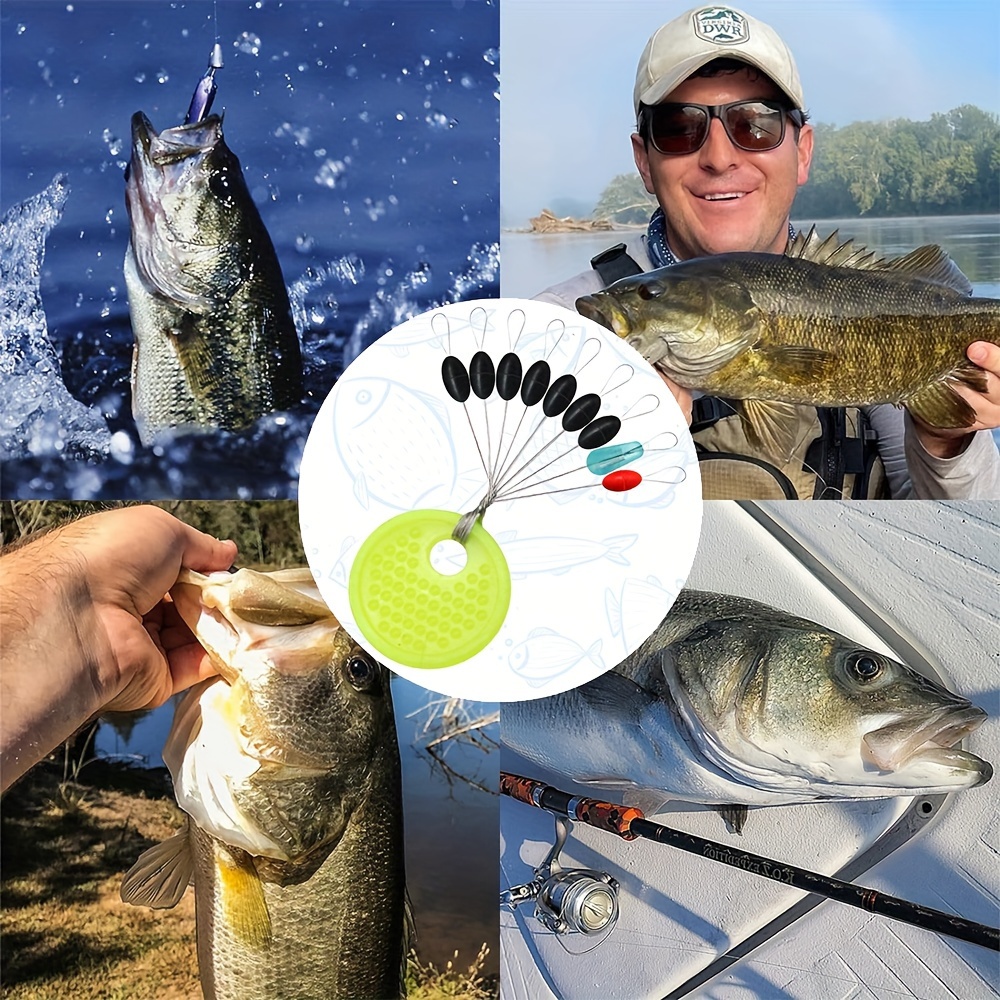 A set of accessories for sport fishing, including floats