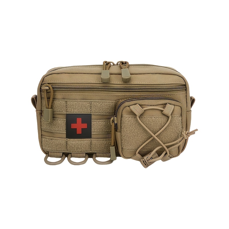 TEMU Pochette tactique portable 600D pour la taille | Sac vide uniquement, multi-poches de grande avec compartiments zippés, organisateur compact à