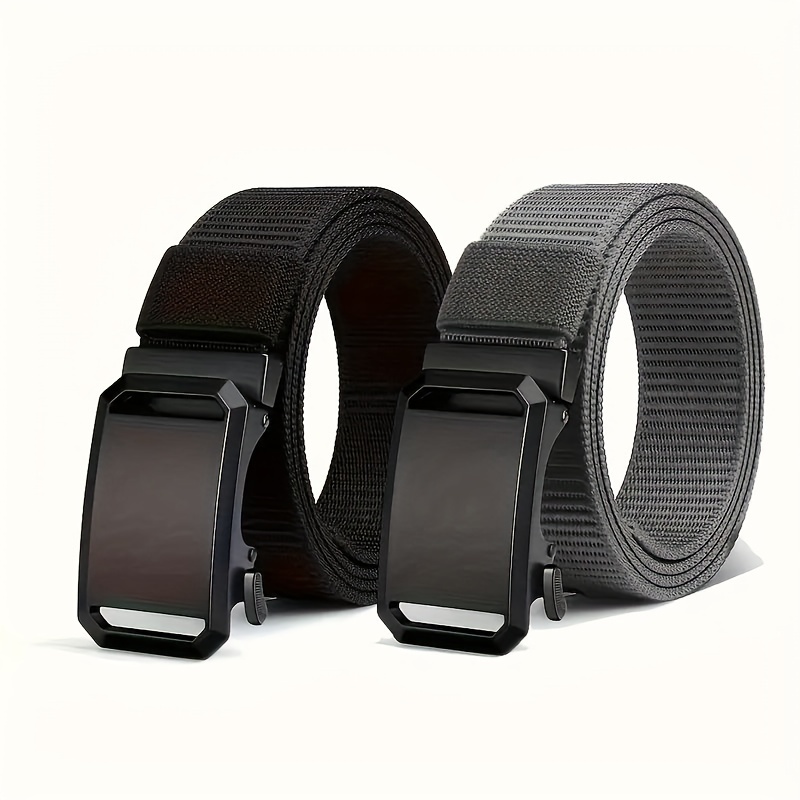 

Buy 1 Get 1 Free, Total Of 2pcs Stylish Men's Nylon Automatic Belt - , Adjustable, Casual Nylon Pants Belt For Casual Attire - , Comfortable, And Accessory