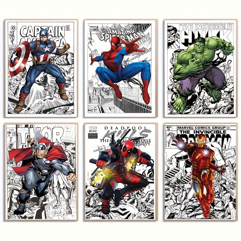 Quadro Capitã Marvel Os Vingadores - Pôster e Tela Pintura Filmes e Séries