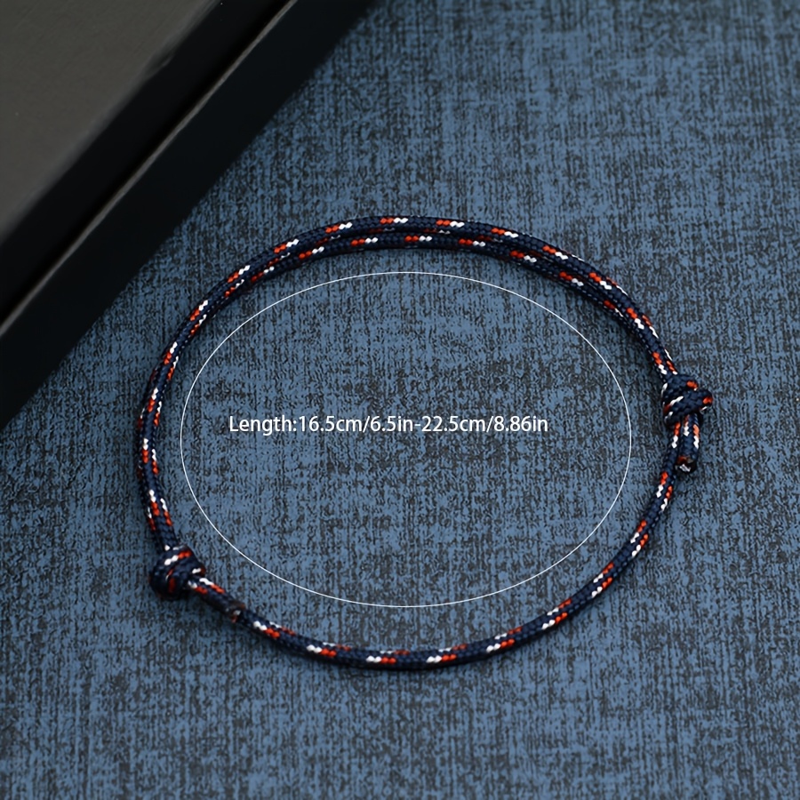 Multicolored Nautical Style Adjustable Bracelet, Handmade