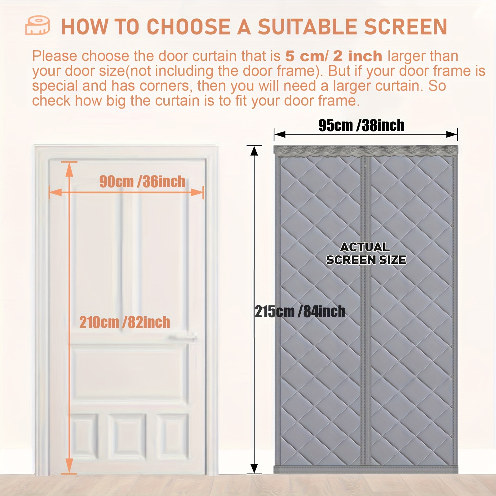 Magnetic Thermal Door Curtain – 70x210cm Bifold Clear Window Cover For Winter Insulation, Noise Reduction & Windproof