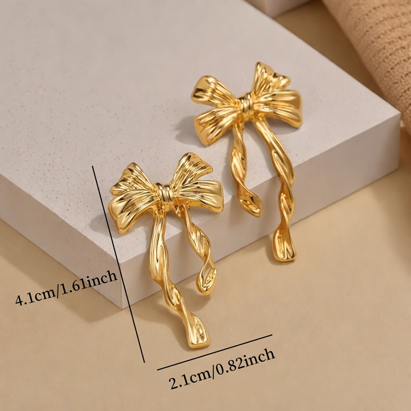 Bohemian Spiral Bow Earrings: Elegant Women's Accessories
