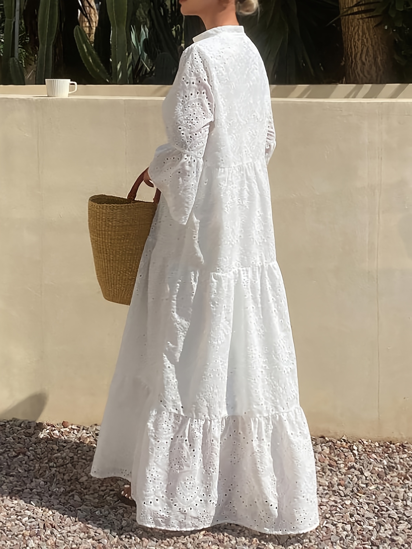 womens elegant maxi dress three quarter sleeve formal casual - Temu