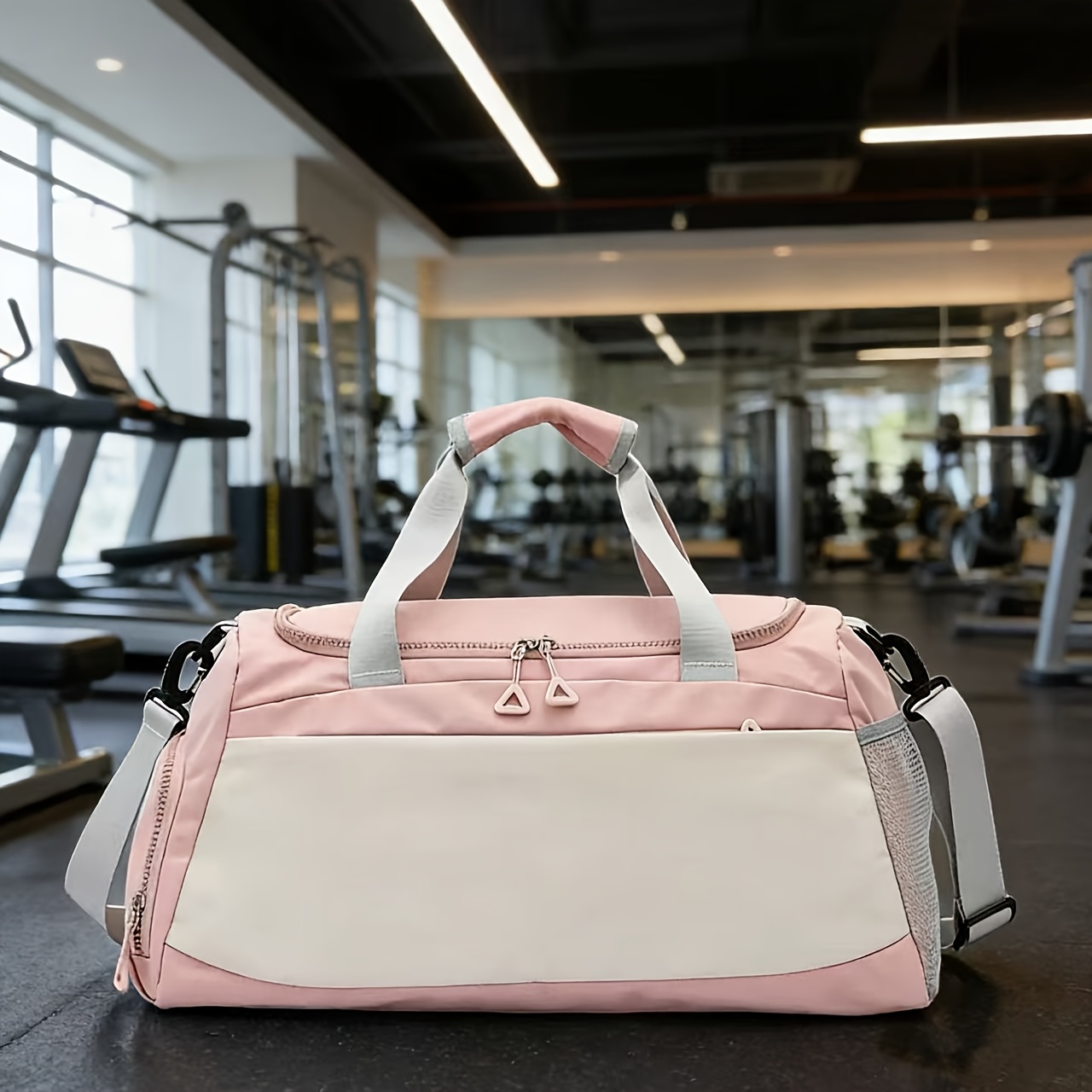 TEMU Sac de sport tendance pour la gym, un sac de rangement spacieux et facile à transporter pour les courts séjours, adapté pour la natation et le