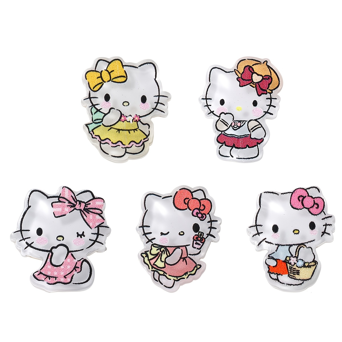 

10pcs Sanrio Hello Kitty Resin Charms - Pink Pendants For , Necklaces, Earrings, And Bag Accessories