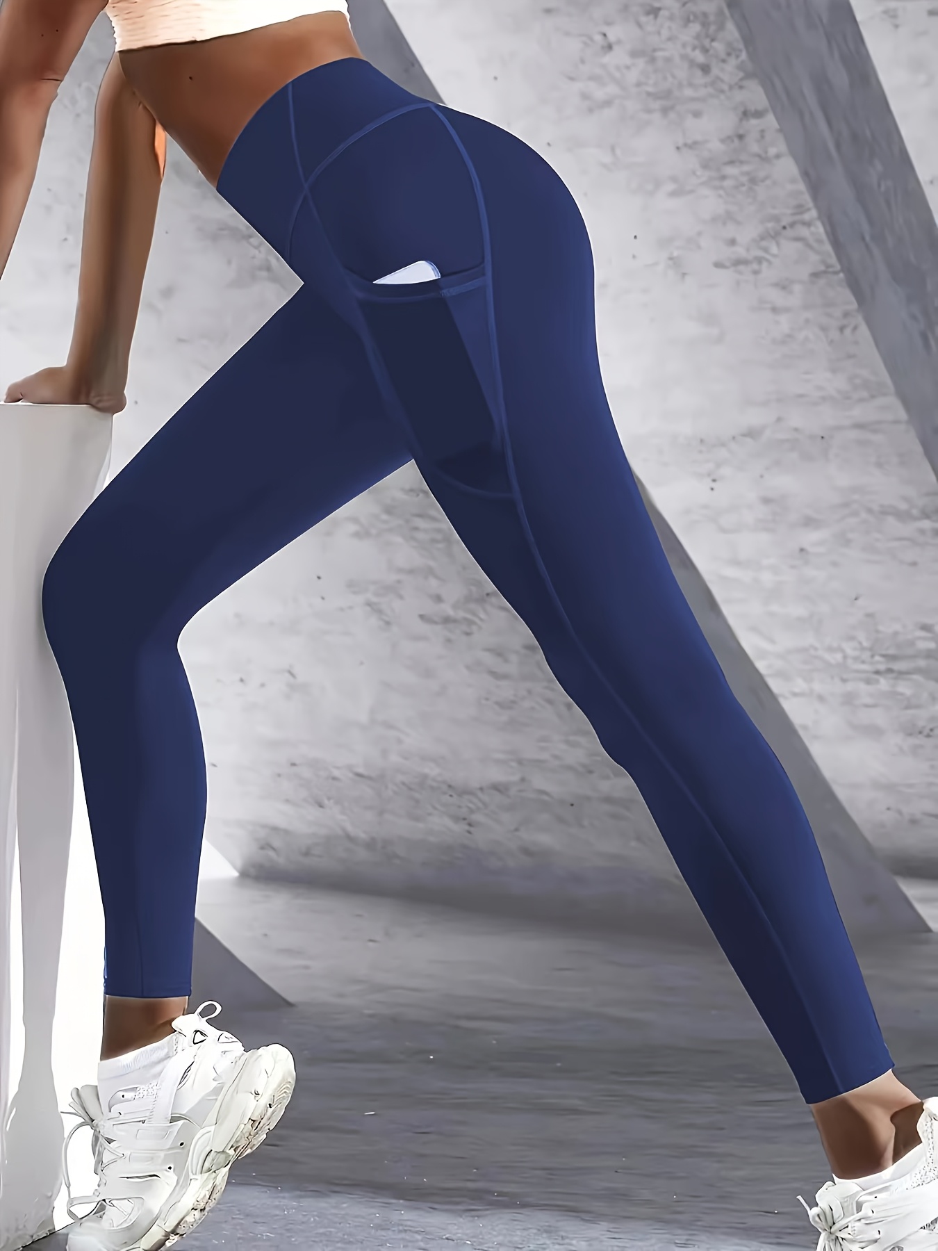 women's plus size seamless yoga pants pockets high waisted Temu