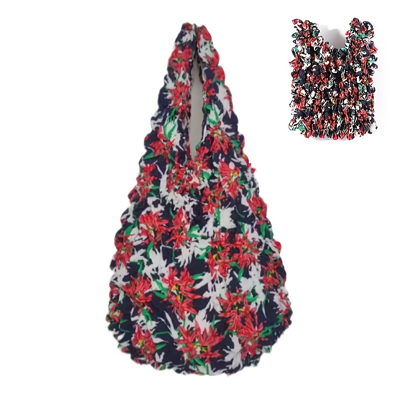E-shop 6-Farben Wiederverwendbare Tragetaschen - Langlebig, Waschbar & Maschinenwaschbar Einkaufstaschen mit Blumenmustern, für Lebensmittel, Geschenke
