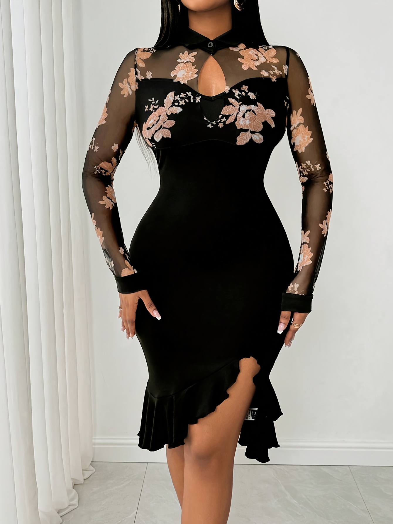 asymmetric beach dress Asymmetric One-Shoulder Crepe Dress main image 0