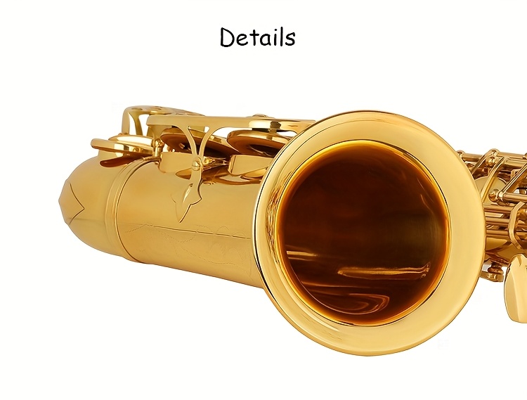 Professional Eb Alto Saxophone, Brass Material, Suitable for Performance and Exam Grading, Full Tone and Stable Intonation. Ideal for Adults, Students, Bands, Teaching, and Performances. Includes Instrument Bag, Gloves, Thumb Pad, 16 Replacement