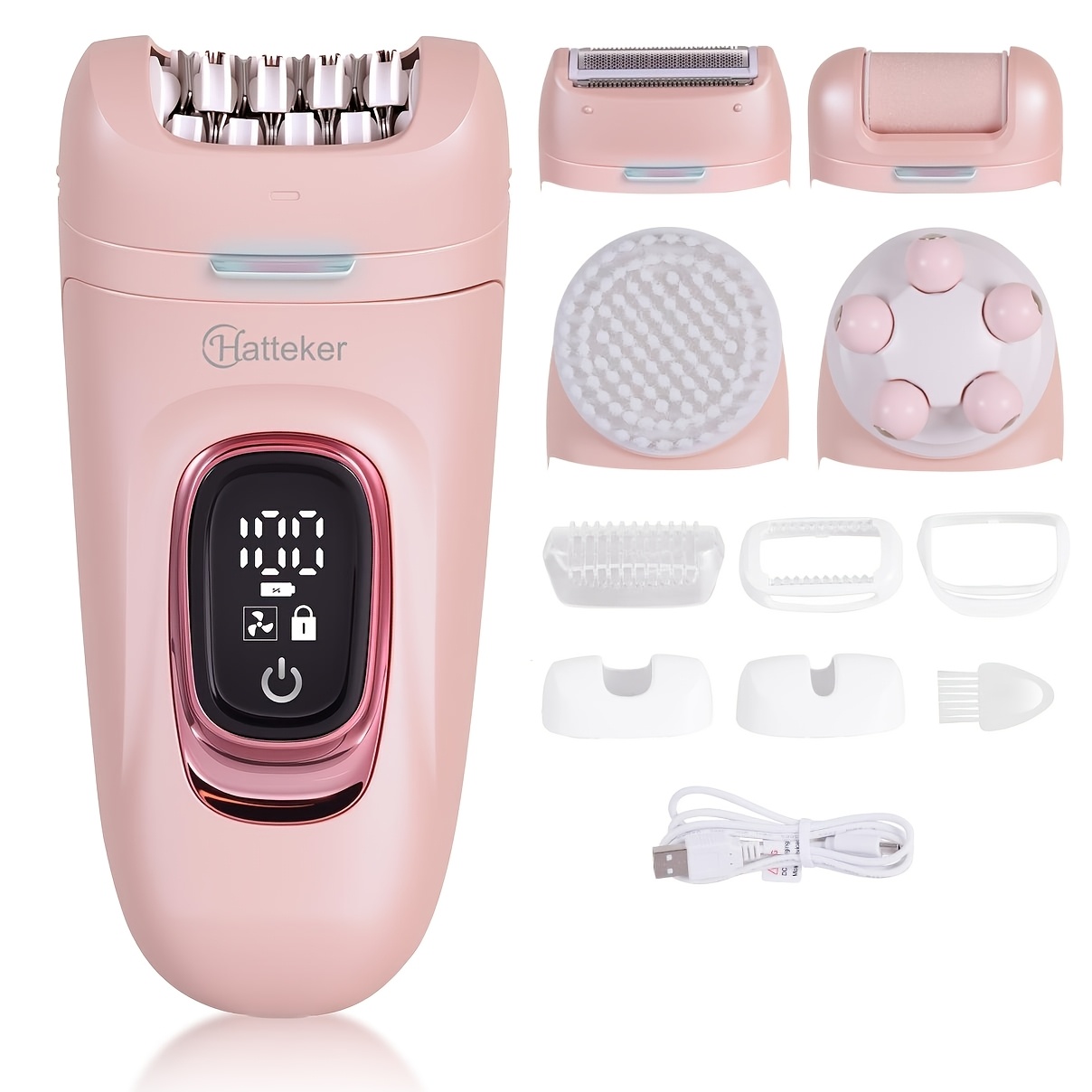 Image of Hatteker Women's Multi Functional Shaver Face Bikini Arm Thigh Armpit Multifunctional Grooming Kit