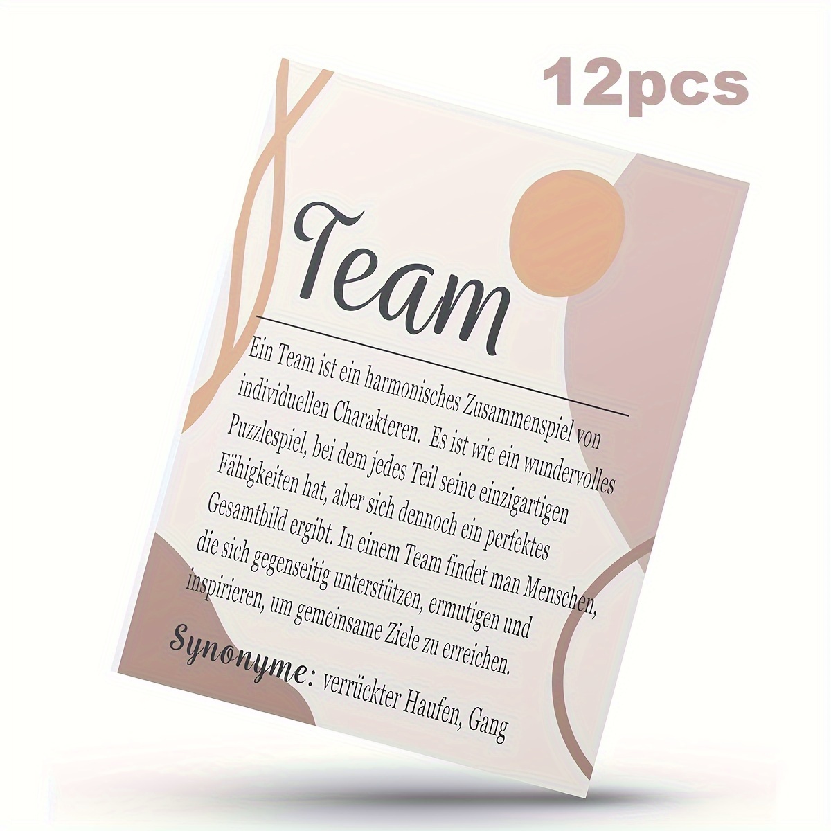 

12-pack Team Appreciation Cards In German, Bohemian Style, Thank You & Farewell Greeting Cards For Colleagues, Work , Employee Christmas - 6x4 Inches