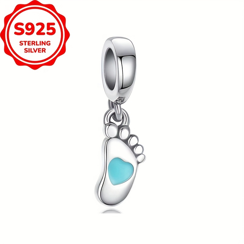 Image of 1pc 925 Silver Pink And Design Necklace Pendant Making Jewelry Additions Birthday Or Holiday Gifts For Women