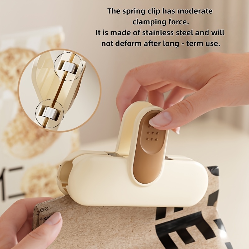 powerful plastic bag sealing clips food bag sealing clips moisture proof spring clips are suitable for plastic and snack bags and are multi functional organizers for daily storage Product details 7