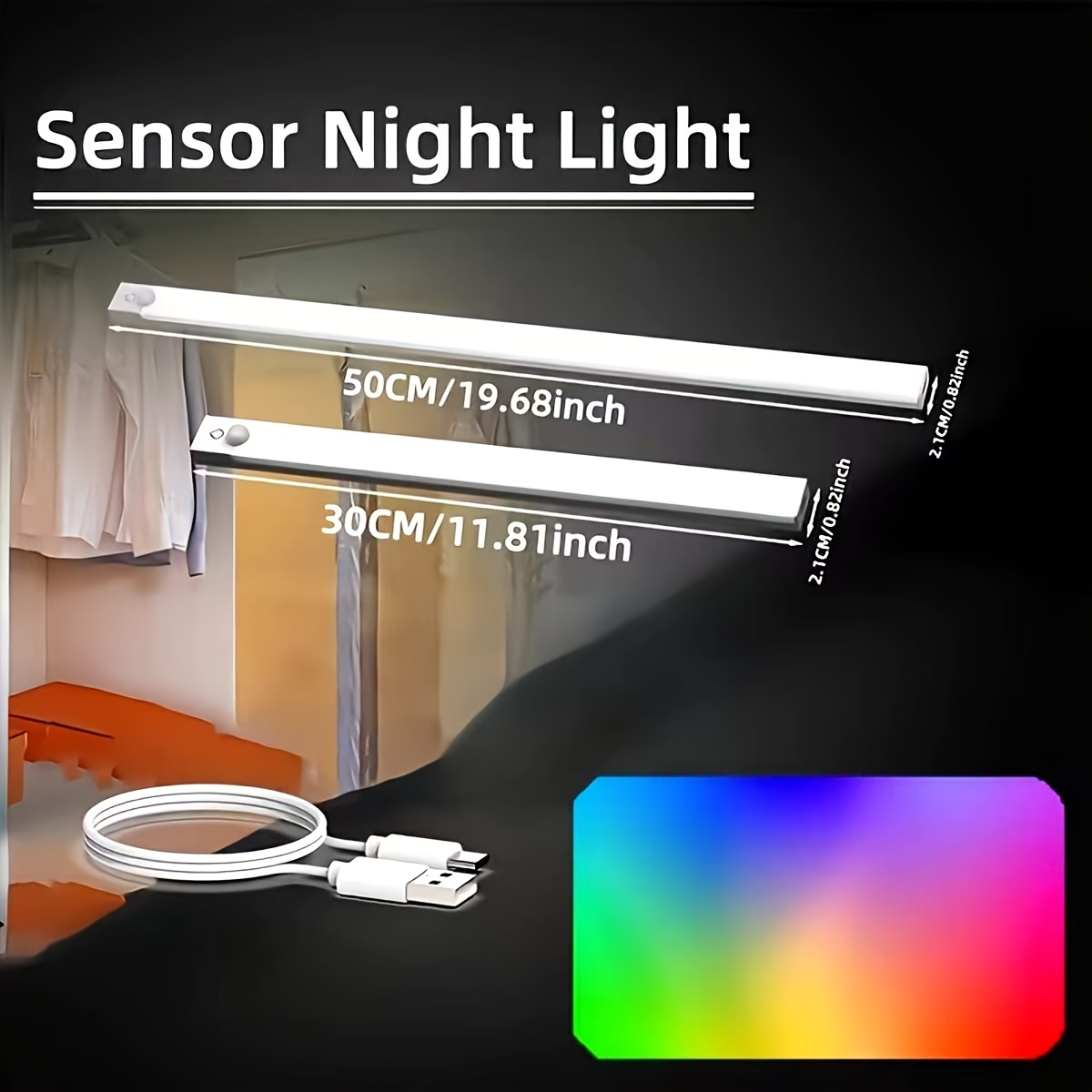 3pcs LED Smart Sensor Lights with Magnetic Attachment