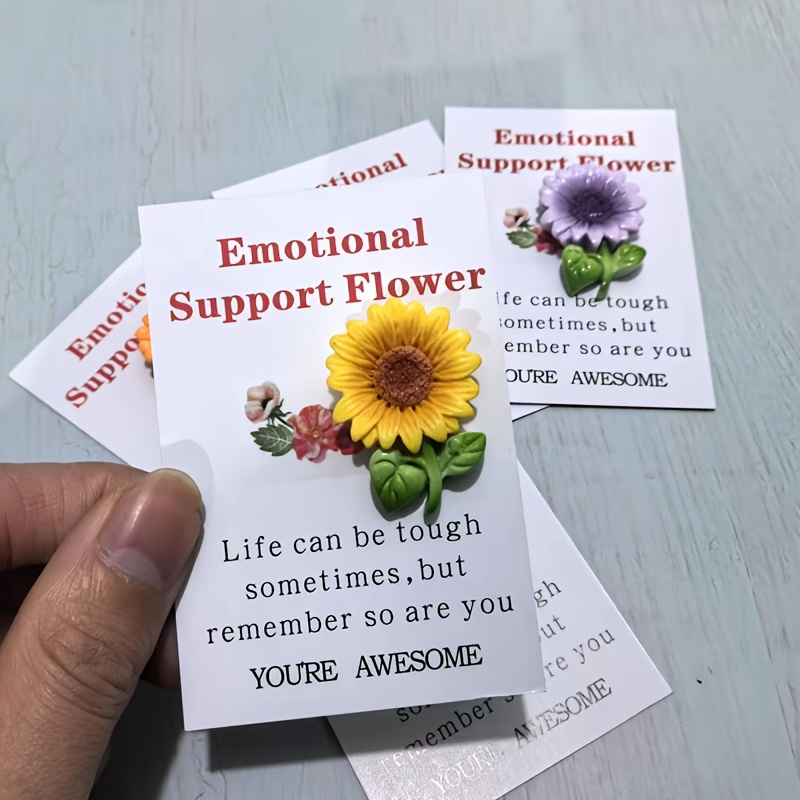 

5pcs Sunflower Emotional Pocket Hugs, Support Gifts , Hugs, Graduation, Day, Birthday, Wedding, Valentine's Day Encouragement Cards, Emotional , Pocket Hugs