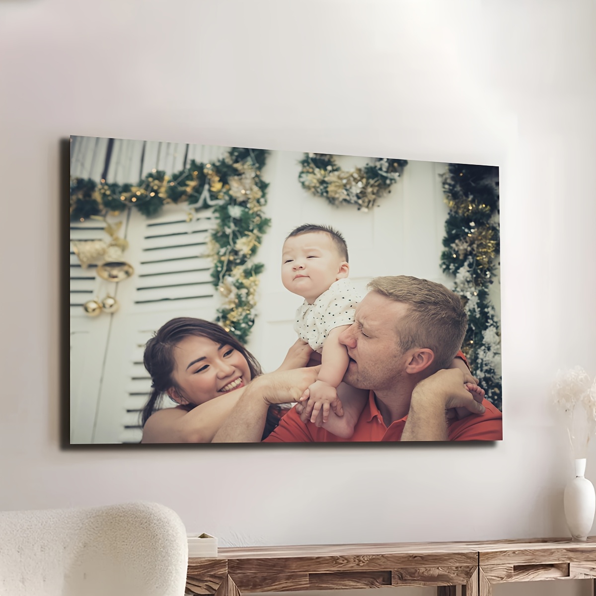 Custom Photo & Text Canvas Print for Baby Pictures