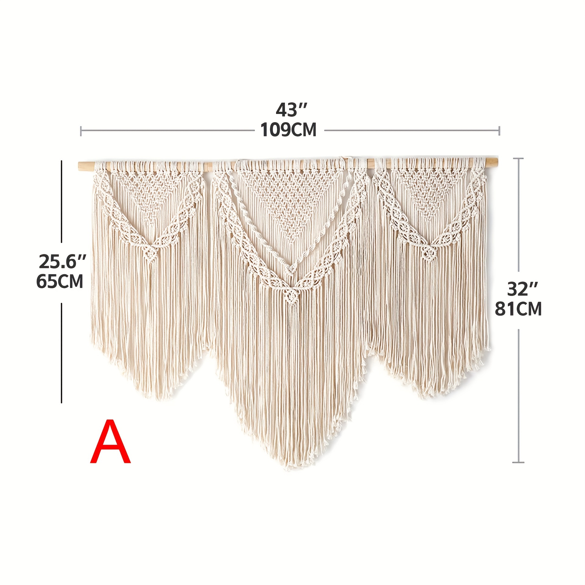 1pc bohemian style tapestry   with wooden sticks headboard decoration tapestry