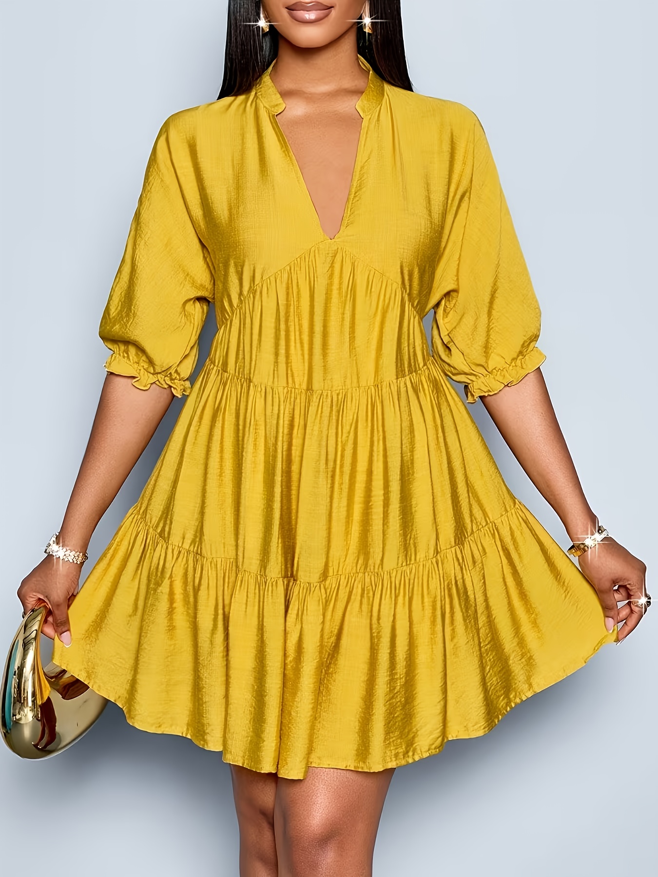 women yellow outfit sold on Temu United States