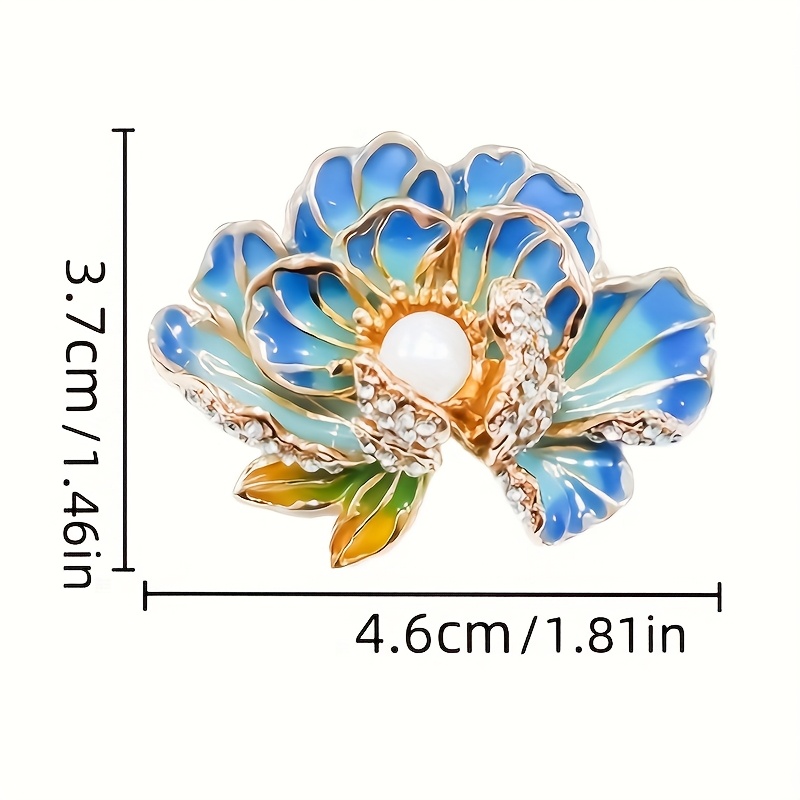 ladys fashionable and elegant vintage peony brooch Product details 1