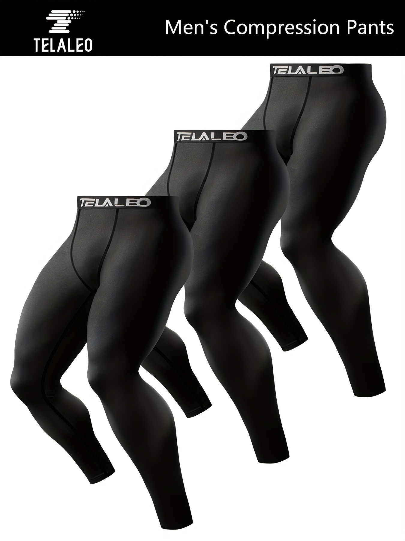 3/4 Baselayer Tight, Performance Black, Tights & Leggings