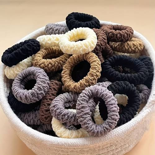 20 pack thickened hair ties high rubber bands mommy hair ties new fashionable hair rings for ponytails hair accessories