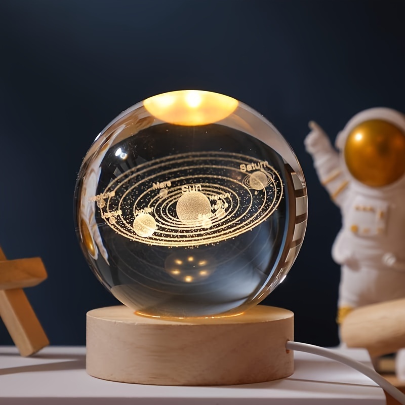 engraved 3d ball night light 60mm astronomy decor gift for space enthusiasts and collectors usb powered details 0