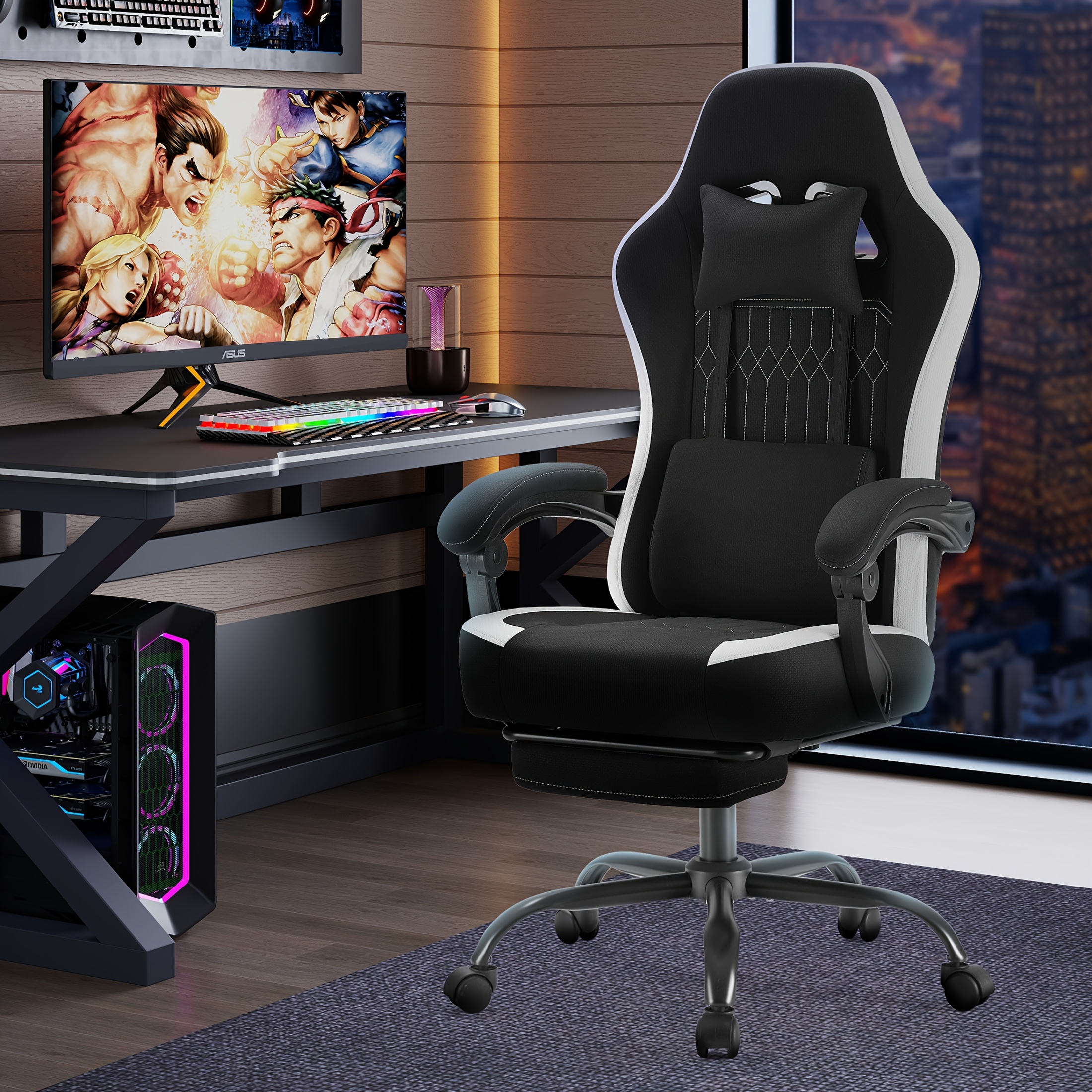 computer gaming chair high back ergonomic office seat flip Temu