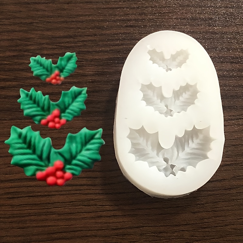 TEMU A Christmas Bell Leaf-shaped Silicone Mold For Diy, Holiday Plaster, Epoxy Resin, And Candle Making