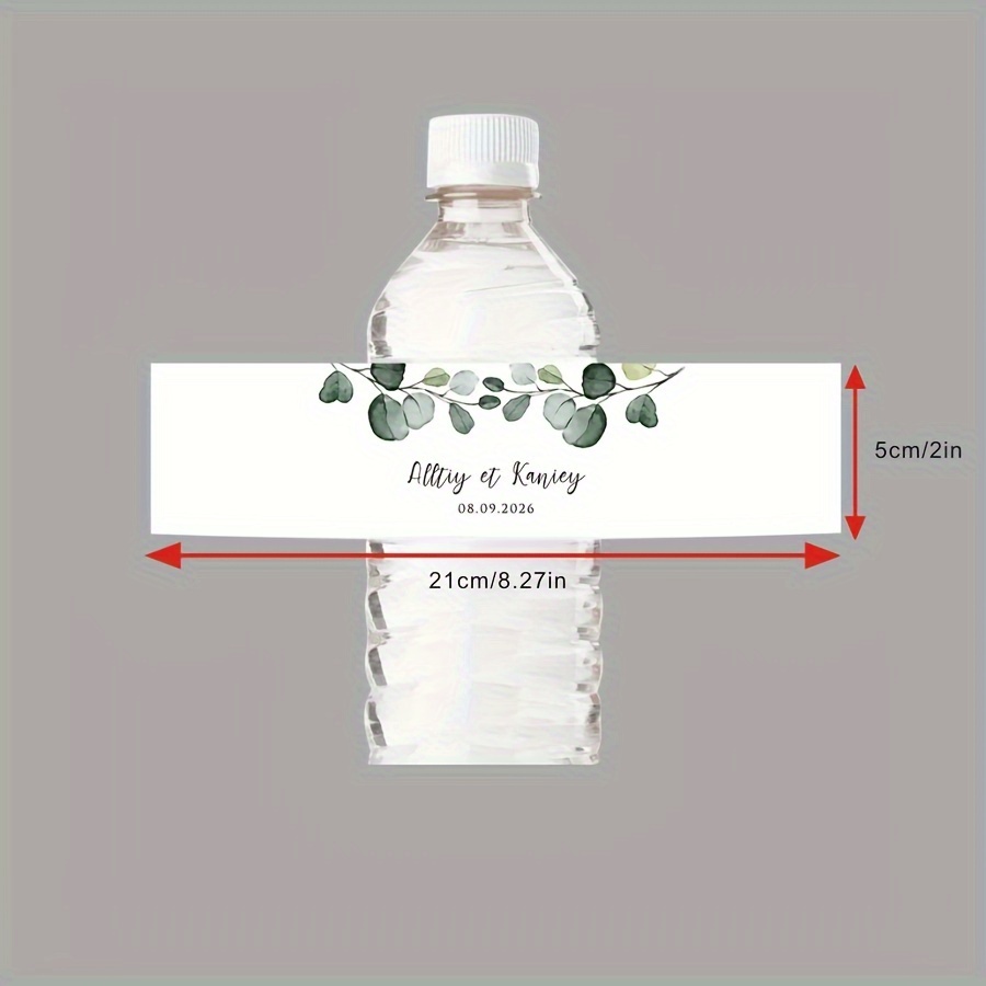 30pcs Personalized Water Bottle Label Custom Bottle Label Decorations