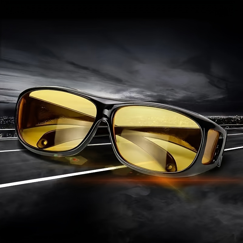 Trendy Simple Yellow Lens Square Sunglasses For Men Women Driving Fishing  Supplies - Jewelry & Accessories - Temu Canada