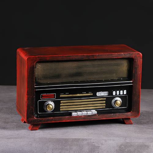 a radio nostalgic vintage radio home decor item living room model ornament handcrafted collectible creative model ornament decorative piece for bookshelf in study