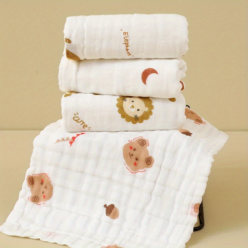 5-Pcs Children's Soft Absorbent Towels with Cartoon Patterns