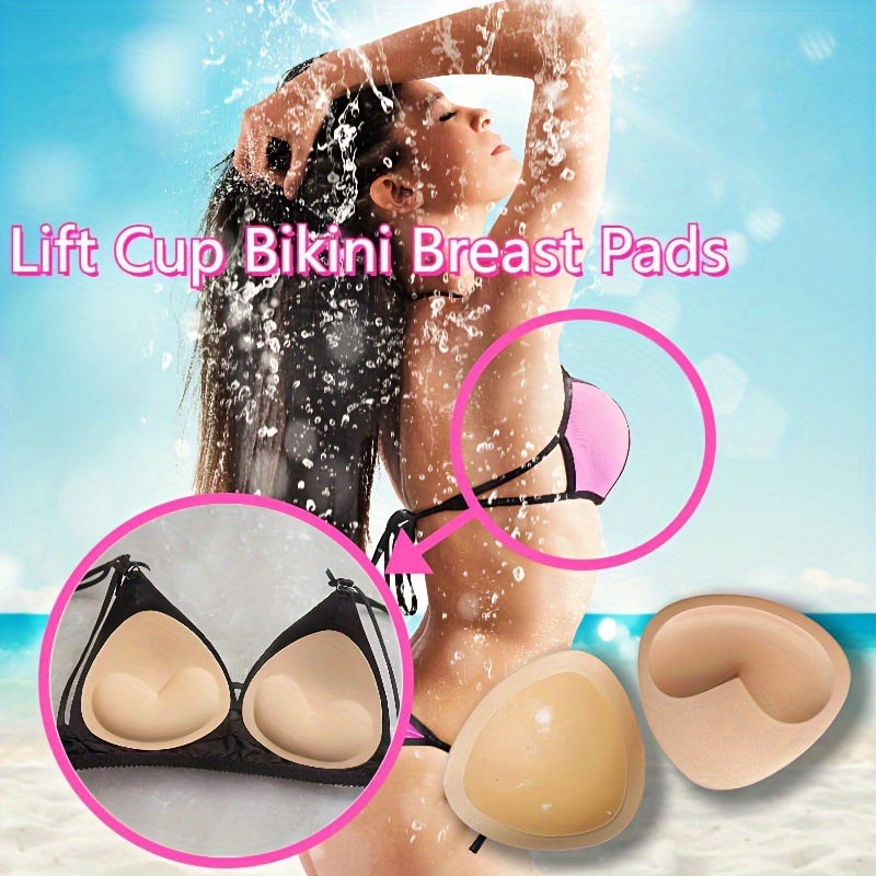 2pcs Reusable Soft Sponge Bra Insert Pads - Invisible Anti-Convex Chest Enhancer Pads with Lift Cup Design, Nipple Covers for Bikini & Summer Beach Wear, Women's Lingerie & Underwear, Strapless Push Up Bra, Seamless Undergarments, Discreet Undergarments, Lightweight Inserts, Lift Enhancers, Casual Attire
