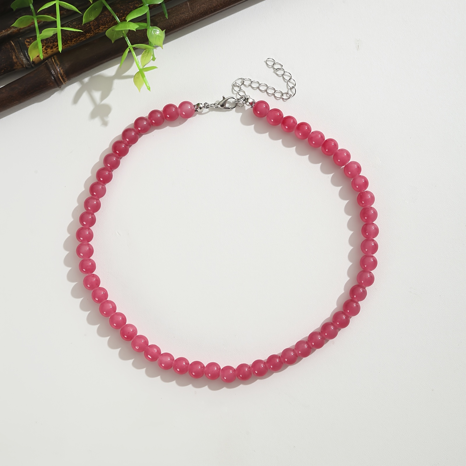 TEMU Collier et à perles enfilées, conçu . collier élégant à perles rondes géométriques convient au port , aux cadeaux de fêtes et aux décorations de