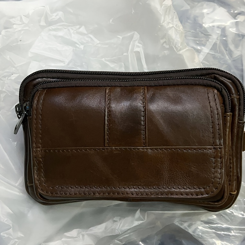 1 pieza bolso de cintura pecho de cuero   para hombre bolso cruzado casual para viajes 8966 aceitecaf plus 12