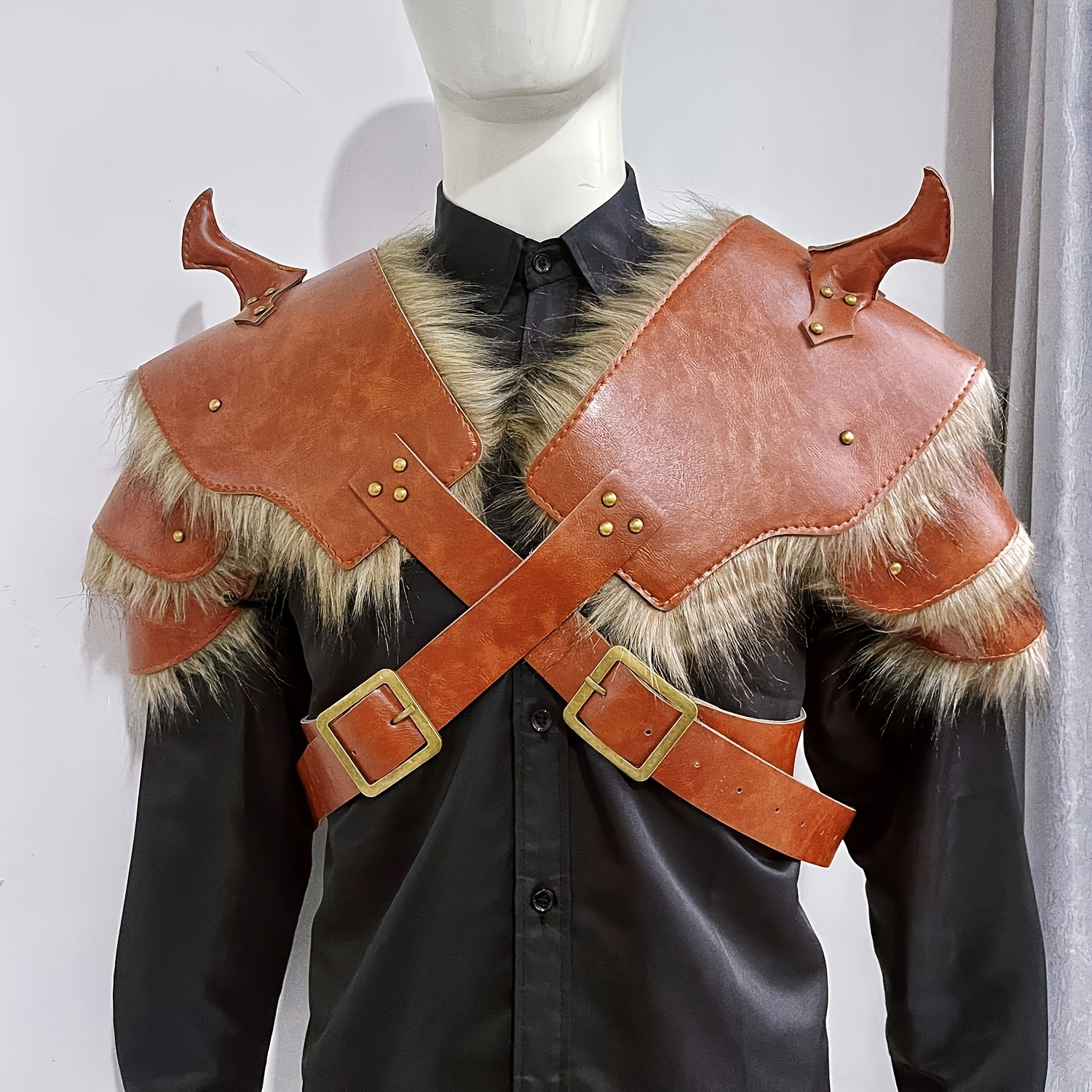 Men's Viking Halloween costume & accessories hotsell leather rams horn