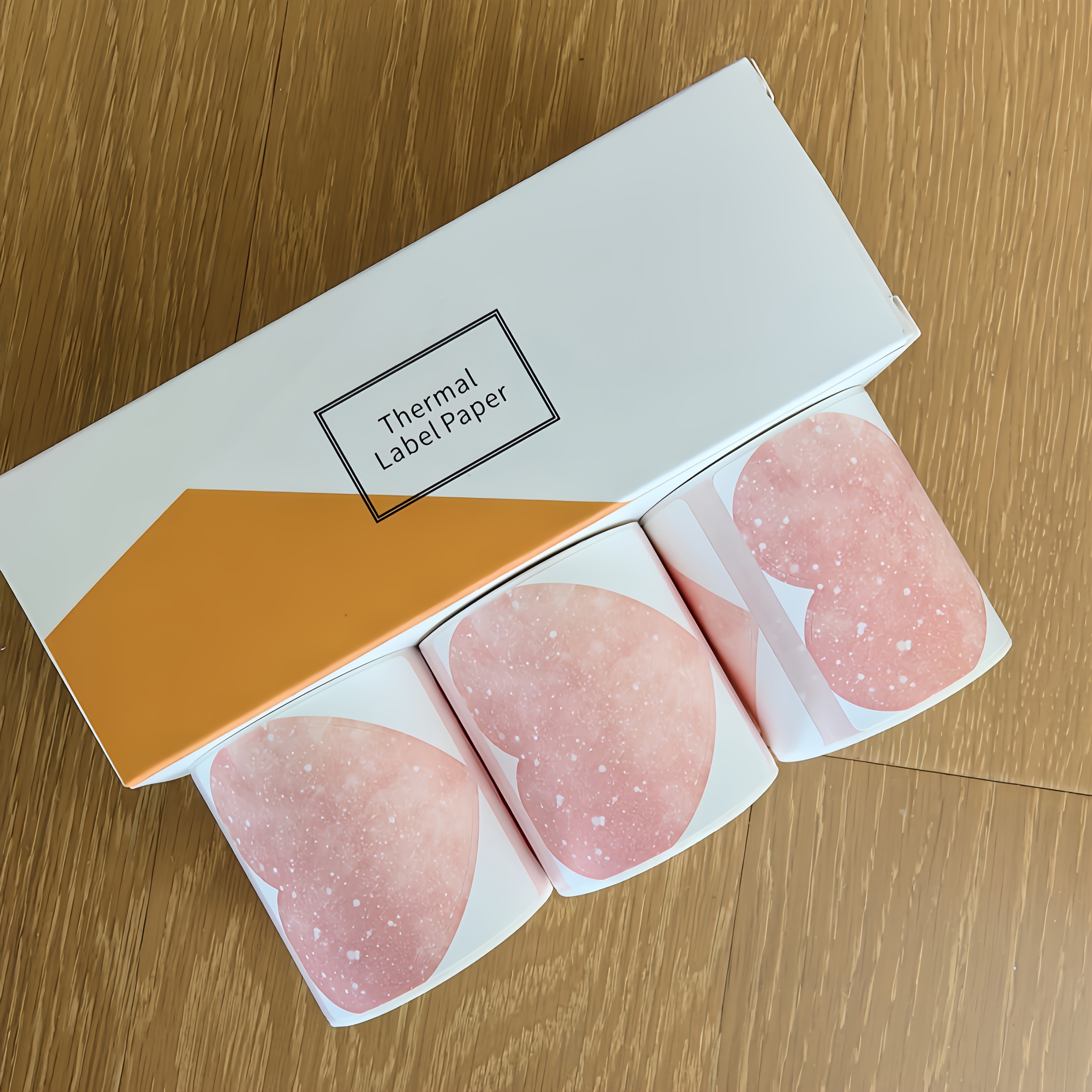 Image of 3 Rolls, 140pcs Labels, 2-inch Heart-shaped Thermal Sticker Labels, Compatible With M110/m221/m220/m120/, Marklife P50, 941b, 241-bt/246s/d520- Printers