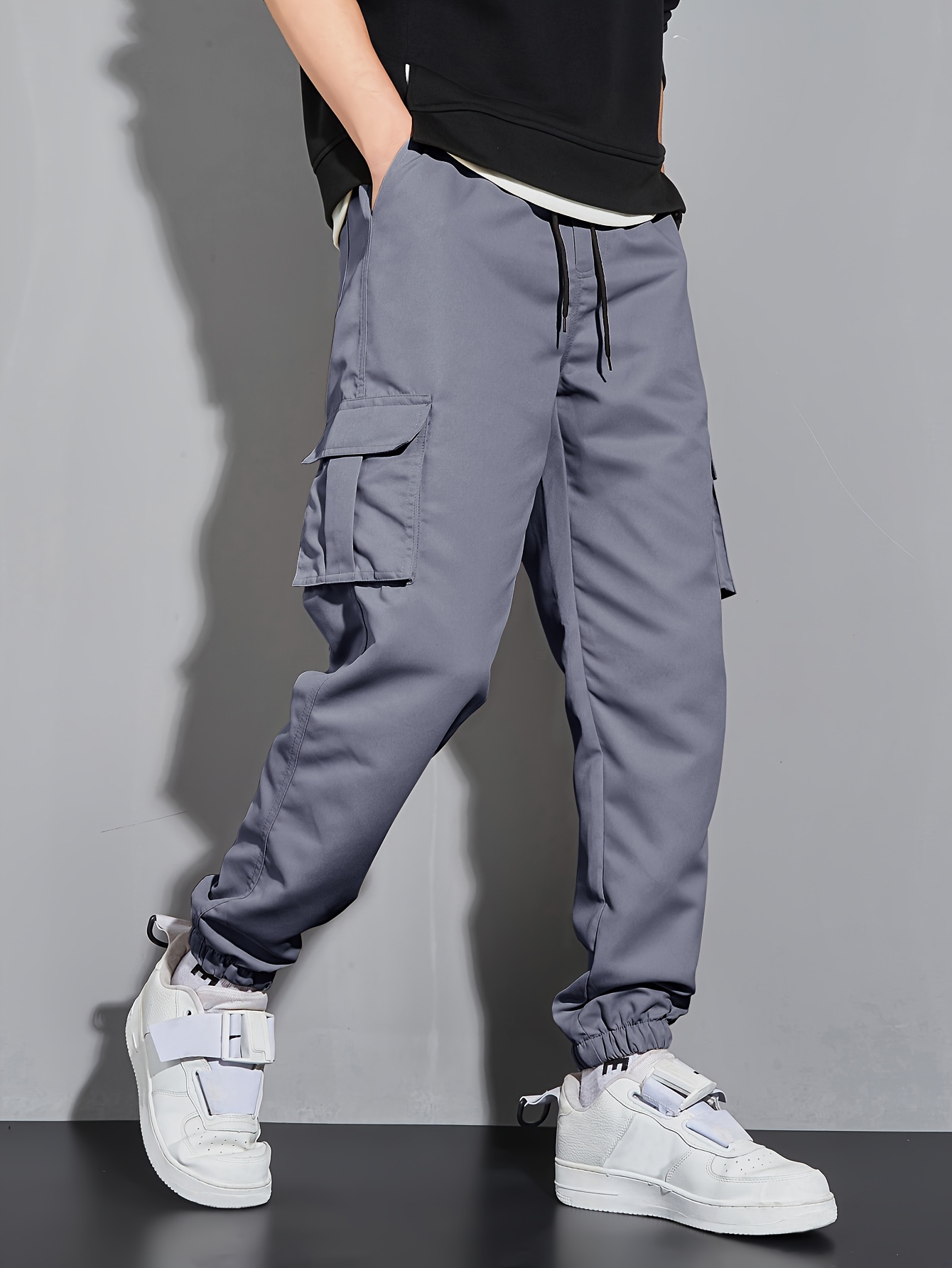 trendy cargo pants men's multi flap pocket trousers casual - Temu Canada