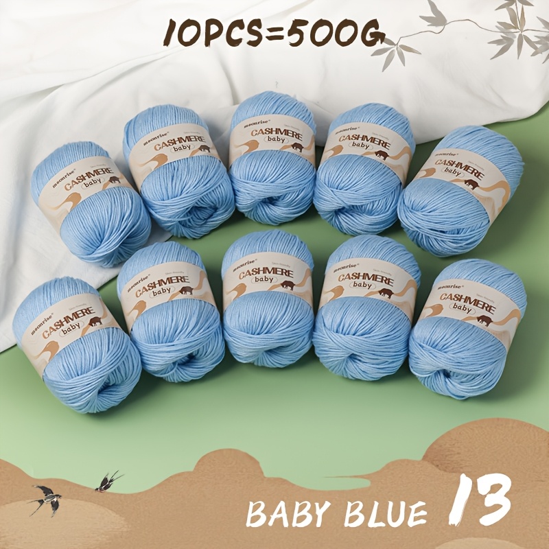 TEMU 10pcs Set = 500g Cashmere Wool Blend Yarn, Soft And Fluffy With A Fine, Finish. Offers A, Warm, And . Suitable For Knitting Sweaters, Vests,