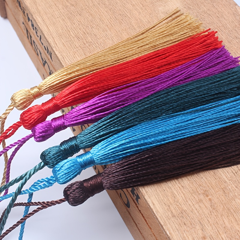 TEMU 40 Mini Borlas, de Pulgadas de Largo, Disponibles Colores Vibrantes con Aleatorios. Hechas de Poliéster, Aptas para Marcadores de Libros, Juegos
