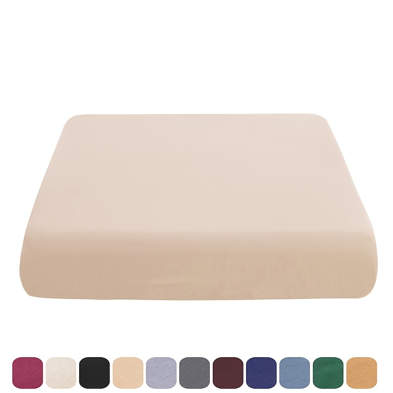TEMU de sofá de exterior de tela de fibra elástica, 1 pieza, semicerrada para cojines de sofá de uno, dos y tres plazas